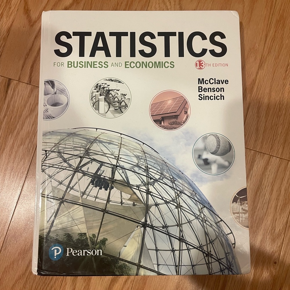 Statistics for business and economics; 13th edition; pre-loved; pearson